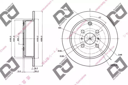 Тормозной диск DJ PARTS BD1425